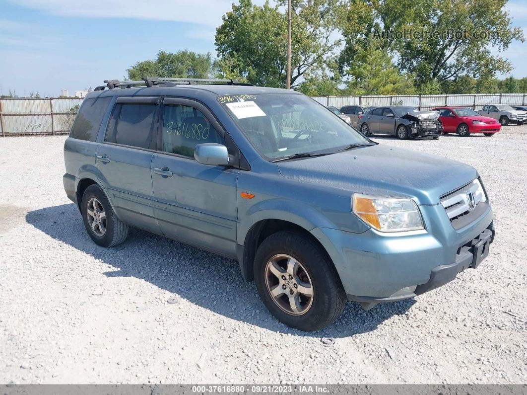 2007 Honda Pilot Ex-l Blue vin: 5FNYF28587B005150