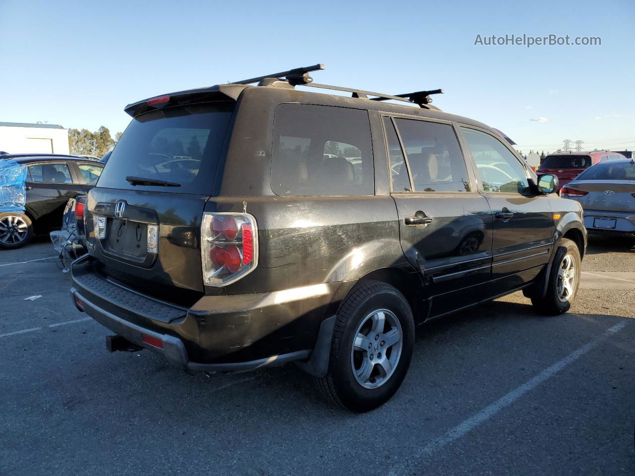 2007 Honda Pilot Exl Black vin: 5FNYF28587B037452