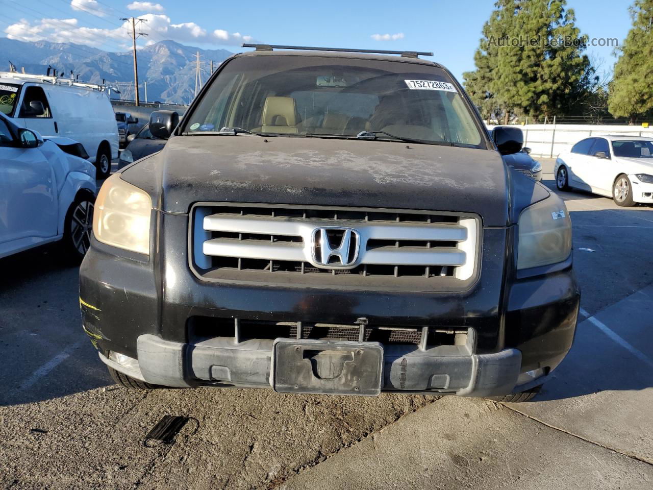 2007 Honda Pilot Exl Black vin: 5FNYF28587B037452