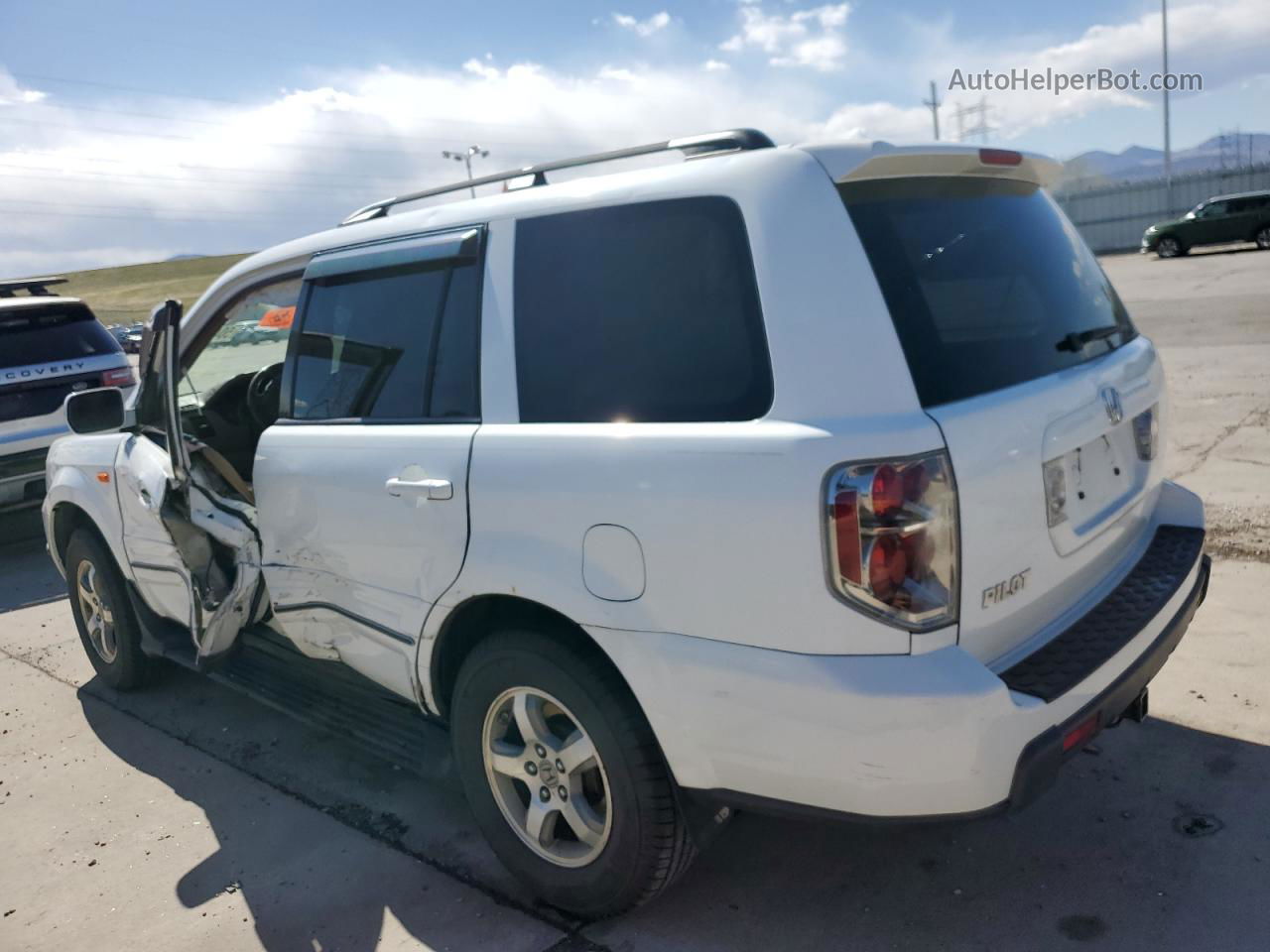 2007 Honda Pilot Exl White vin: 5FNYF28597B004184