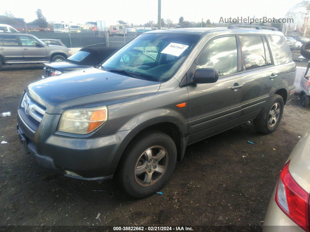 2007 Honda Pilot Ex-l Gray vin: 5FNYF285X7B009975