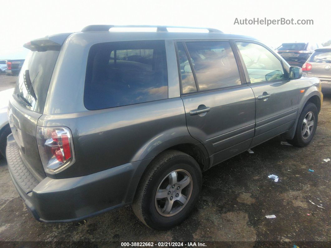 2007 Honda Pilot Ex-l Gray vin: 5FNYF285X7B009975