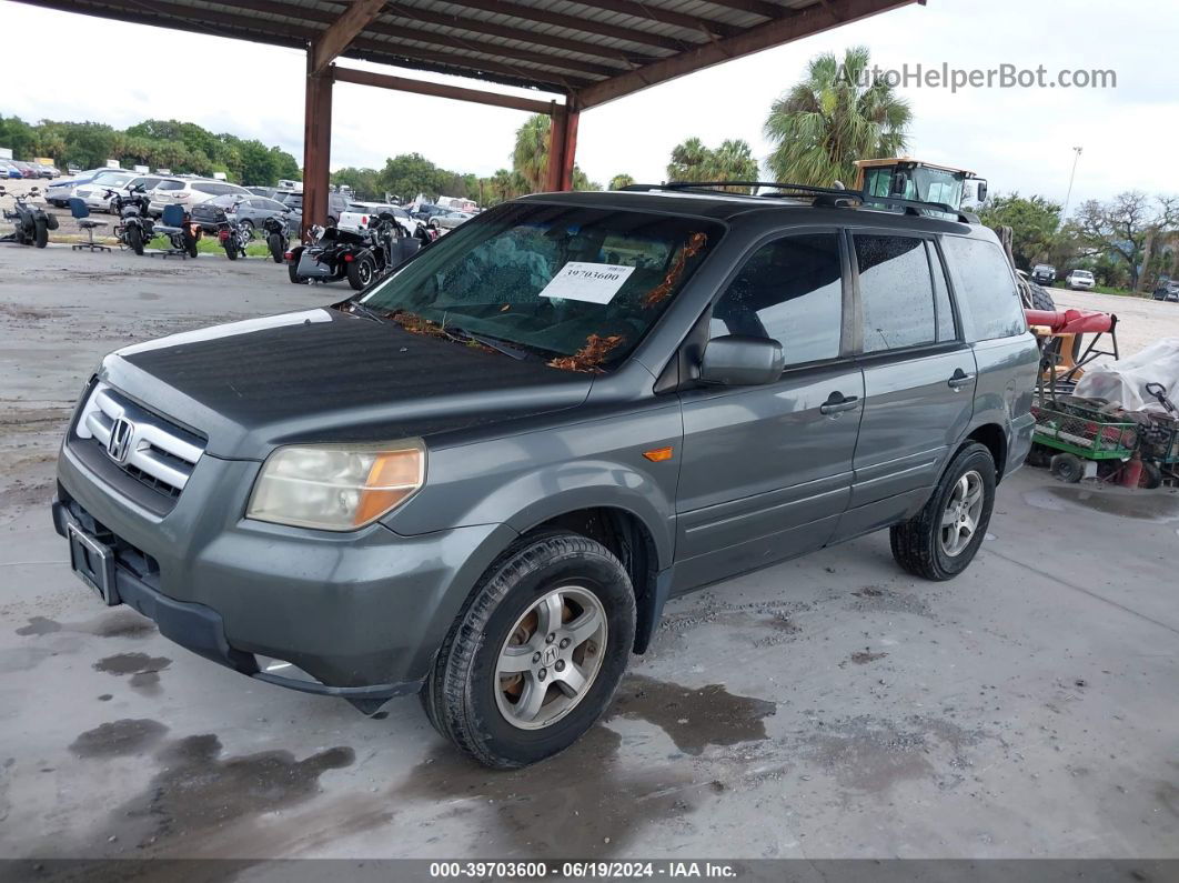 2007 Honda Pilot Ex-l Gray vin: 5FNYF285X7B012181