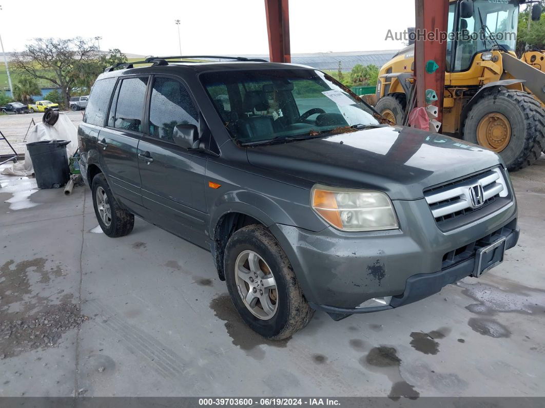 2007 Honda Pilot Ex-l Gray vin: 5FNYF285X7B012181