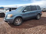 2007 Honda Pilot Exl Blue vin: 5FNYF285X7B013895