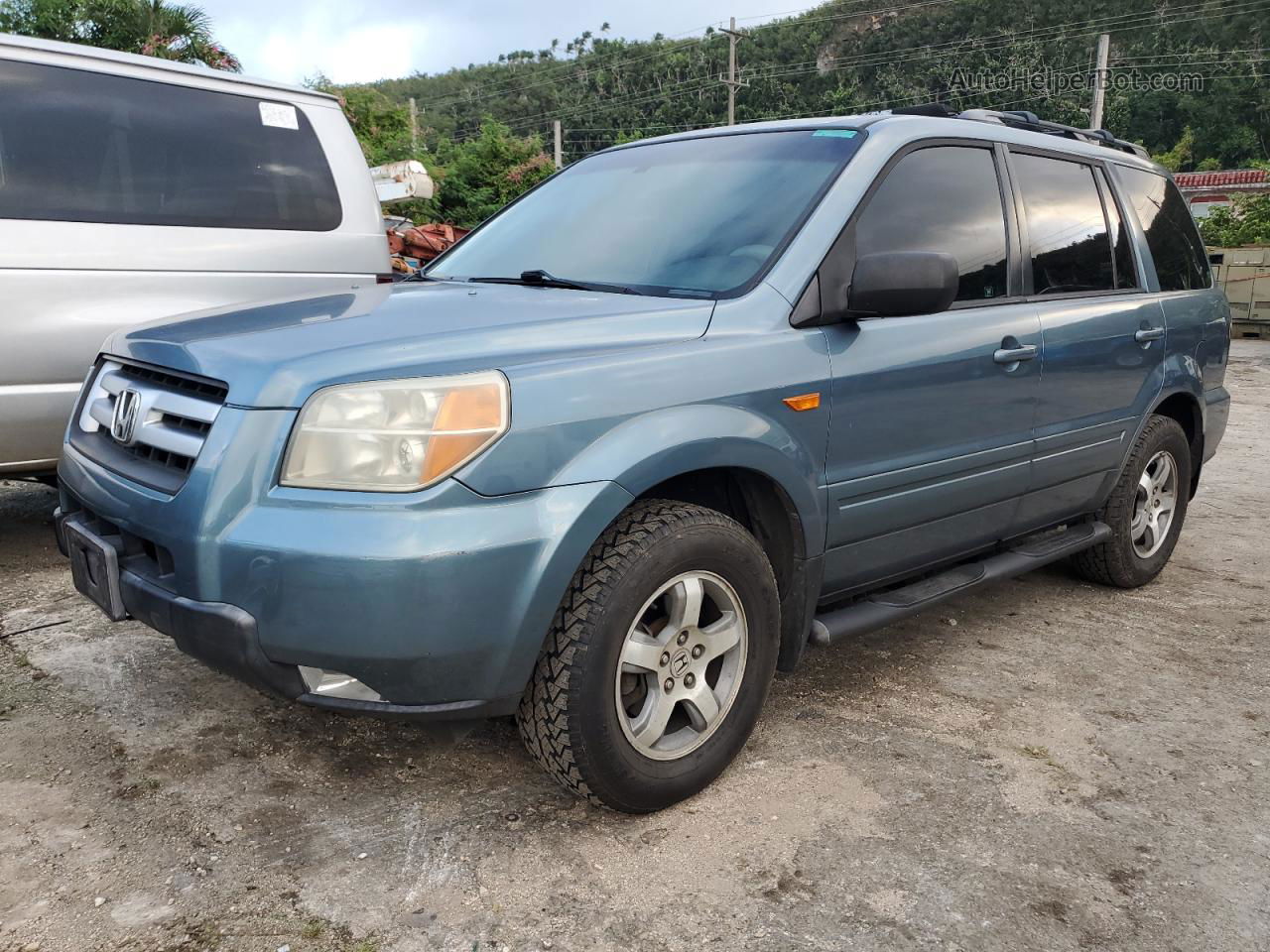 2007 Honda Pilot Exl Teal vin: 5FNYF285X7B027568