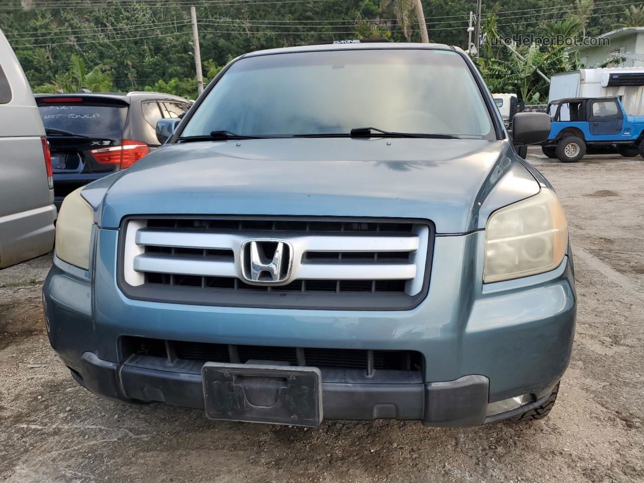 2007 Honda Pilot Exl Teal vin: 5FNYF285X7B027568