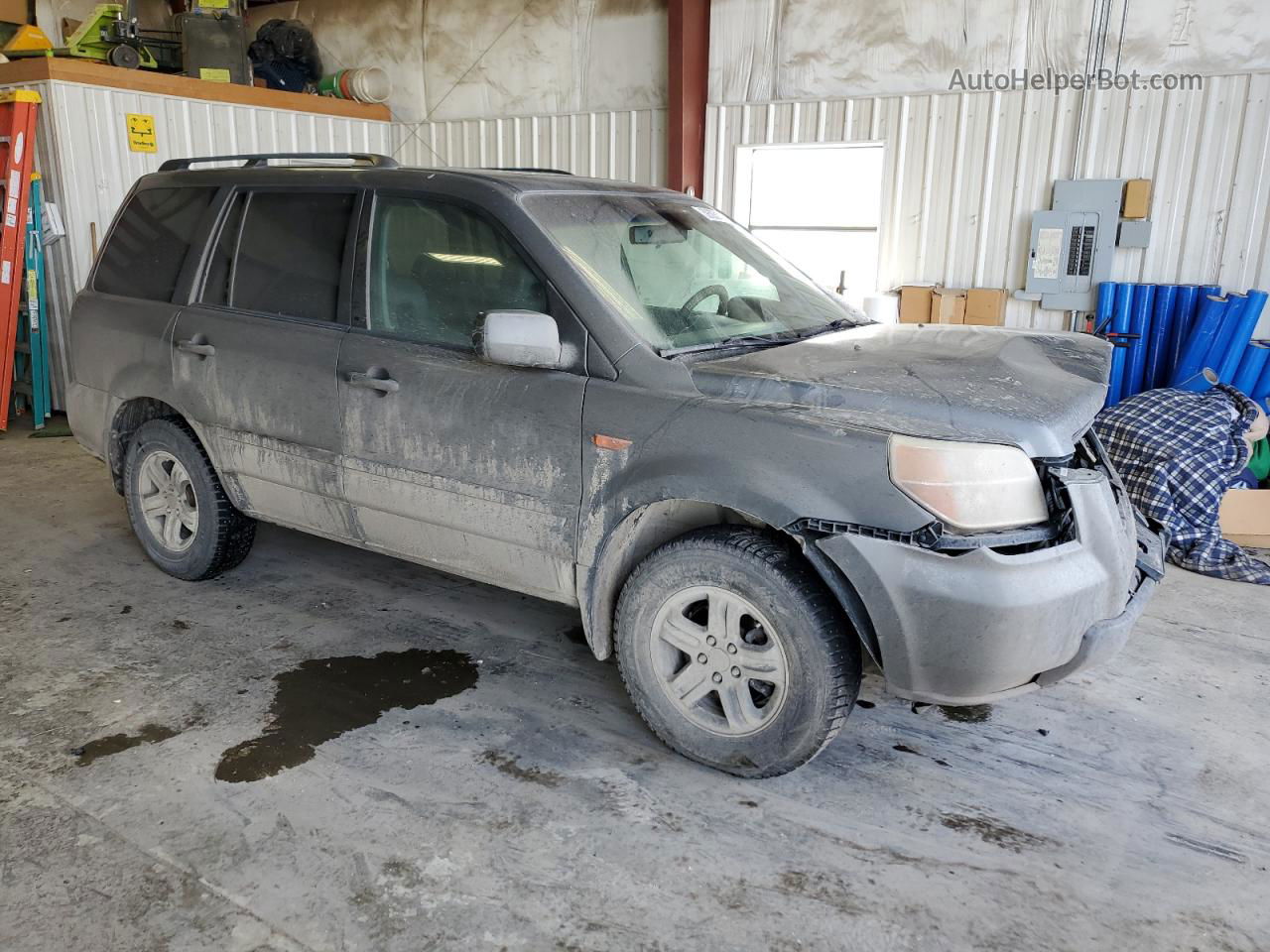 2007 Honda Pilot Exl Gray vin: 5FNYF28637B006764