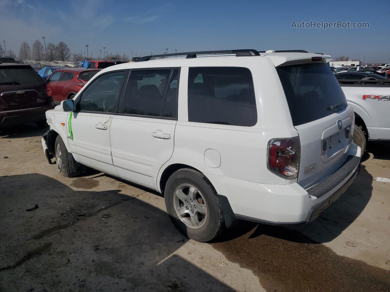 2007 Honda Pilot Exl Белый vin: 5FNYF28637B010202