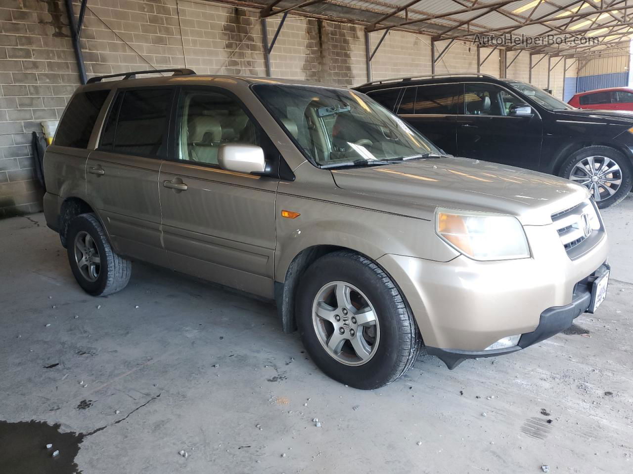 2007 Honda Pilot Exl Золотой vin: 5FNYF28647B000472