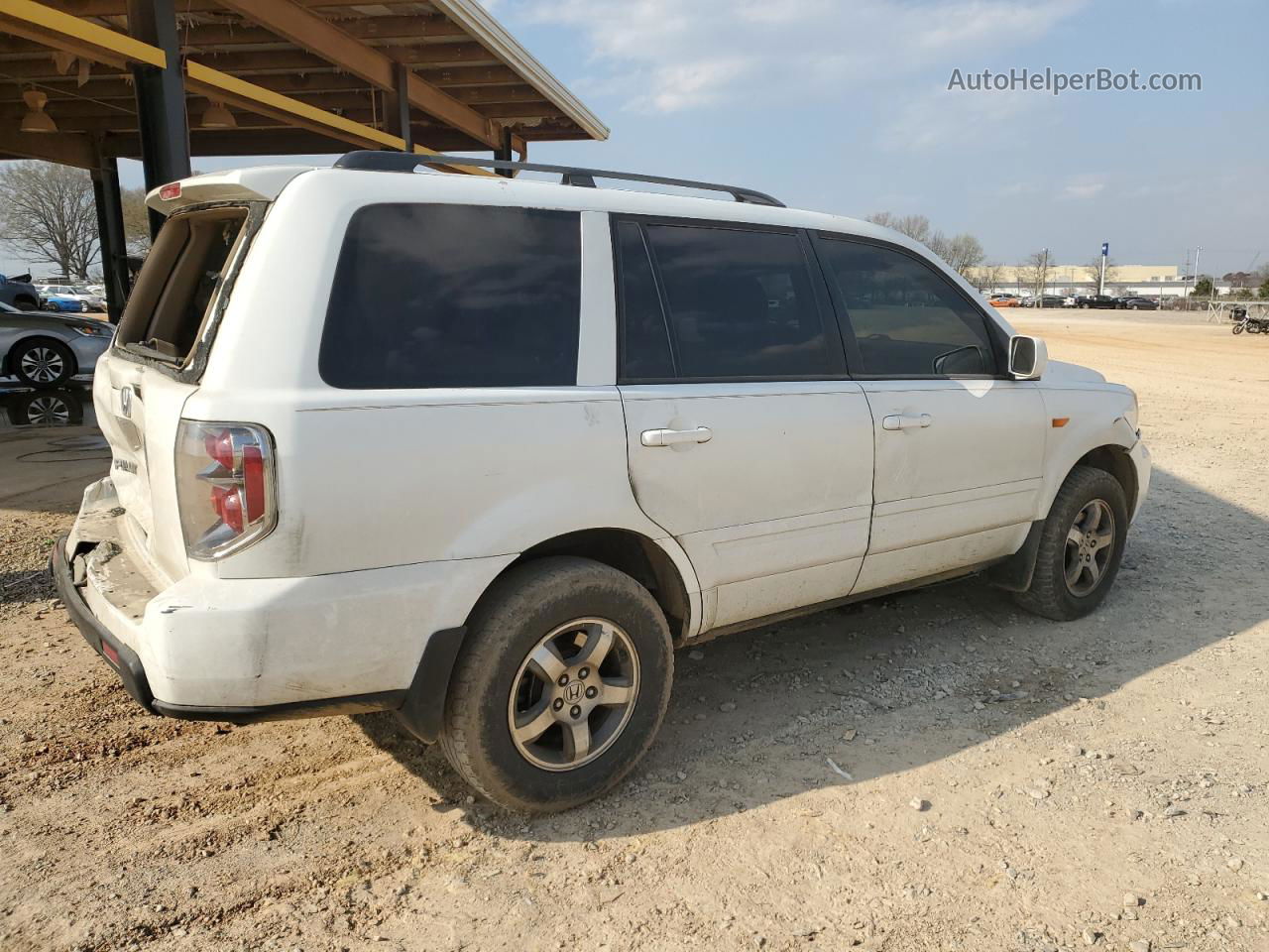 2007 Honda Pilot Exl White vin: 5FNYF28647B011259