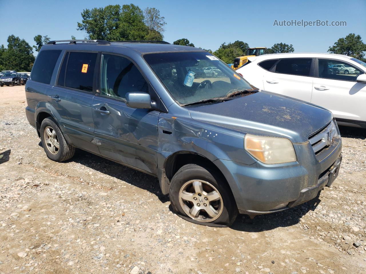 2007 Honda Pilot Exl Blue vin: 5FNYF28647B040972