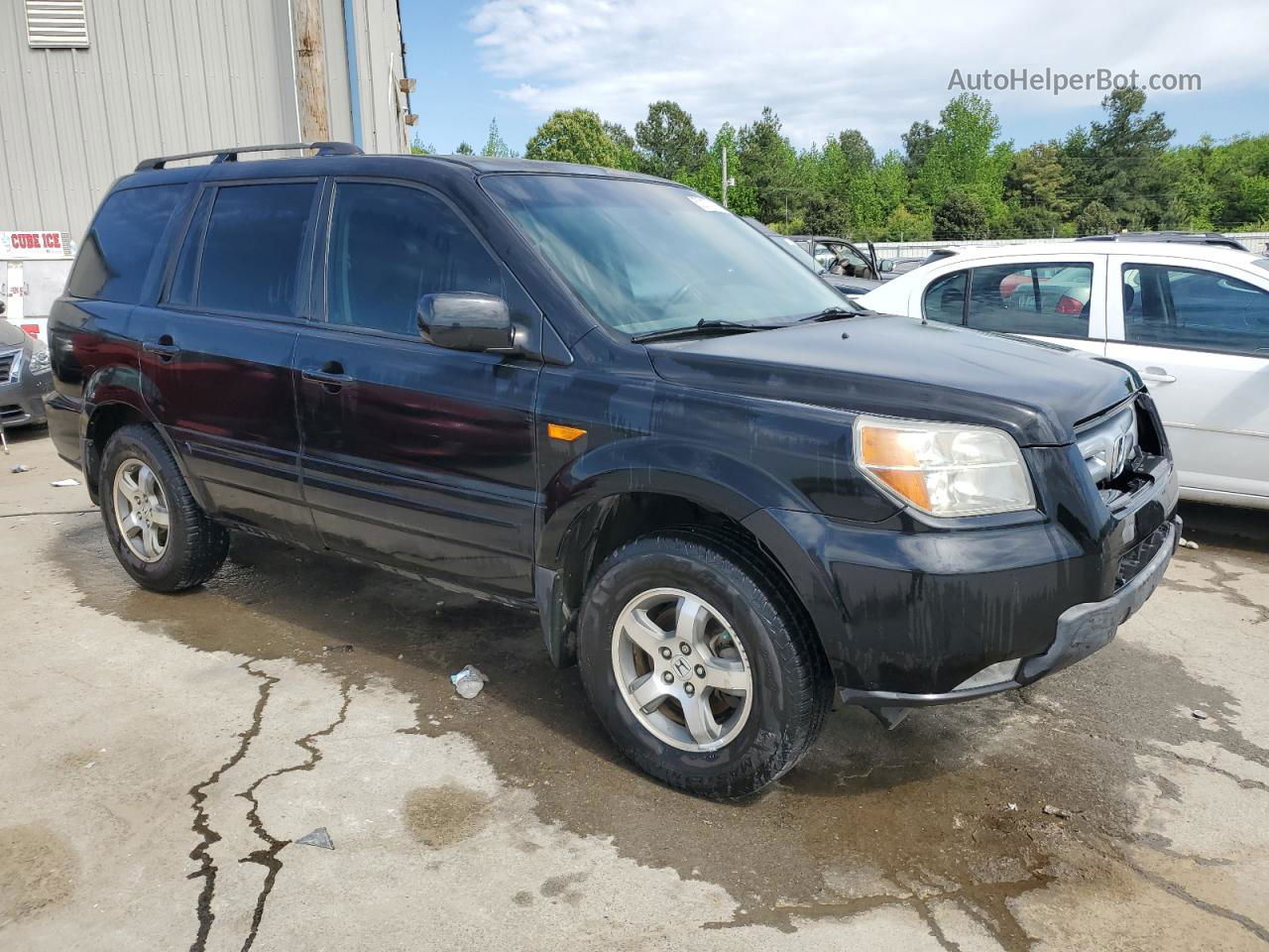 2007 Honda Pilot Exl Black vin: 5FNYF28667B025194