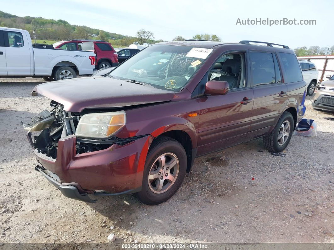 2007 Honda Pilot Ex-l Бордовый vin: 5FNYF28667B025762