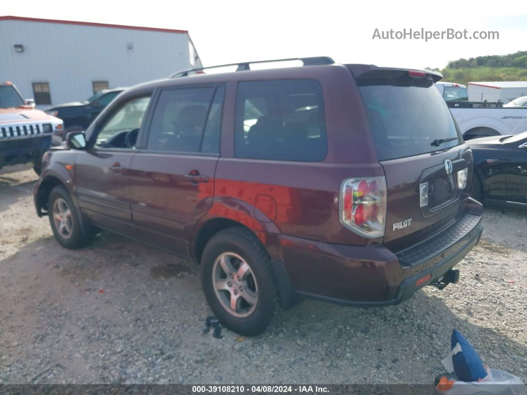 2007 Honda Pilot Ex-l Burgundy vin: 5FNYF28667B025762