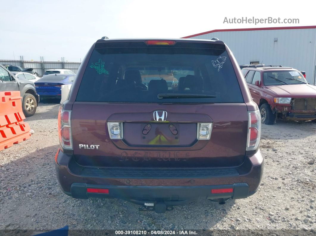 2007 Honda Pilot Ex-l Burgundy vin: 5FNYF28667B025762