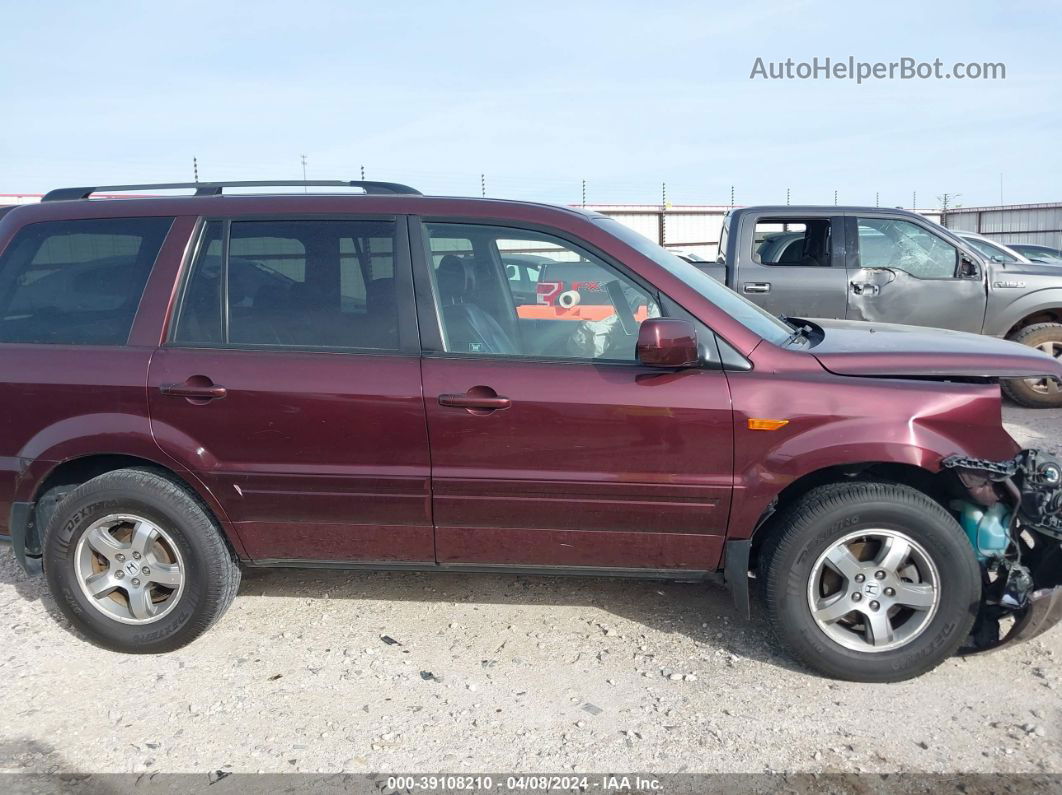 2007 Honda Pilot Ex-l Бордовый vin: 5FNYF28667B025762