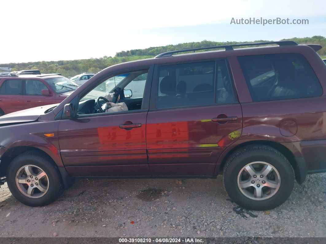 2007 Honda Pilot Ex-l Burgundy vin: 5FNYF28667B025762