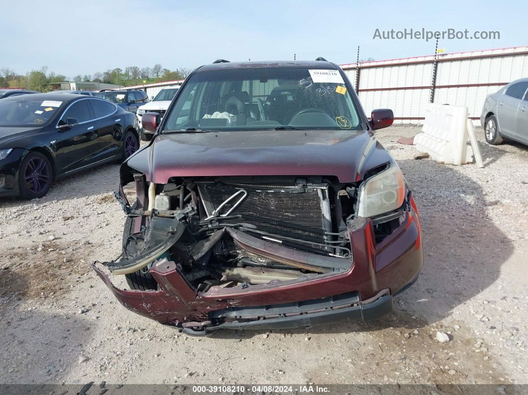 2007 Honda Pilot Ex-l Burgundy vin: 5FNYF28667B025762