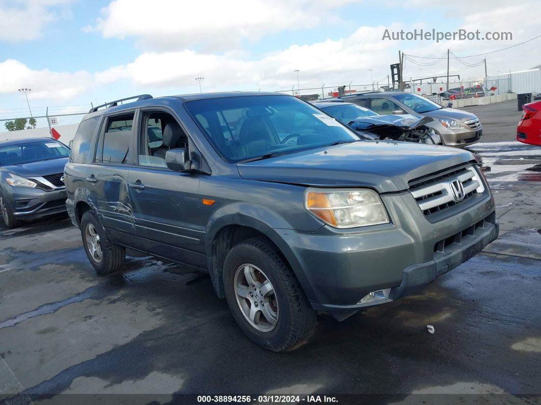 2007 Honda Pilot Ex-l Gray vin: 5FNYF28677B016892