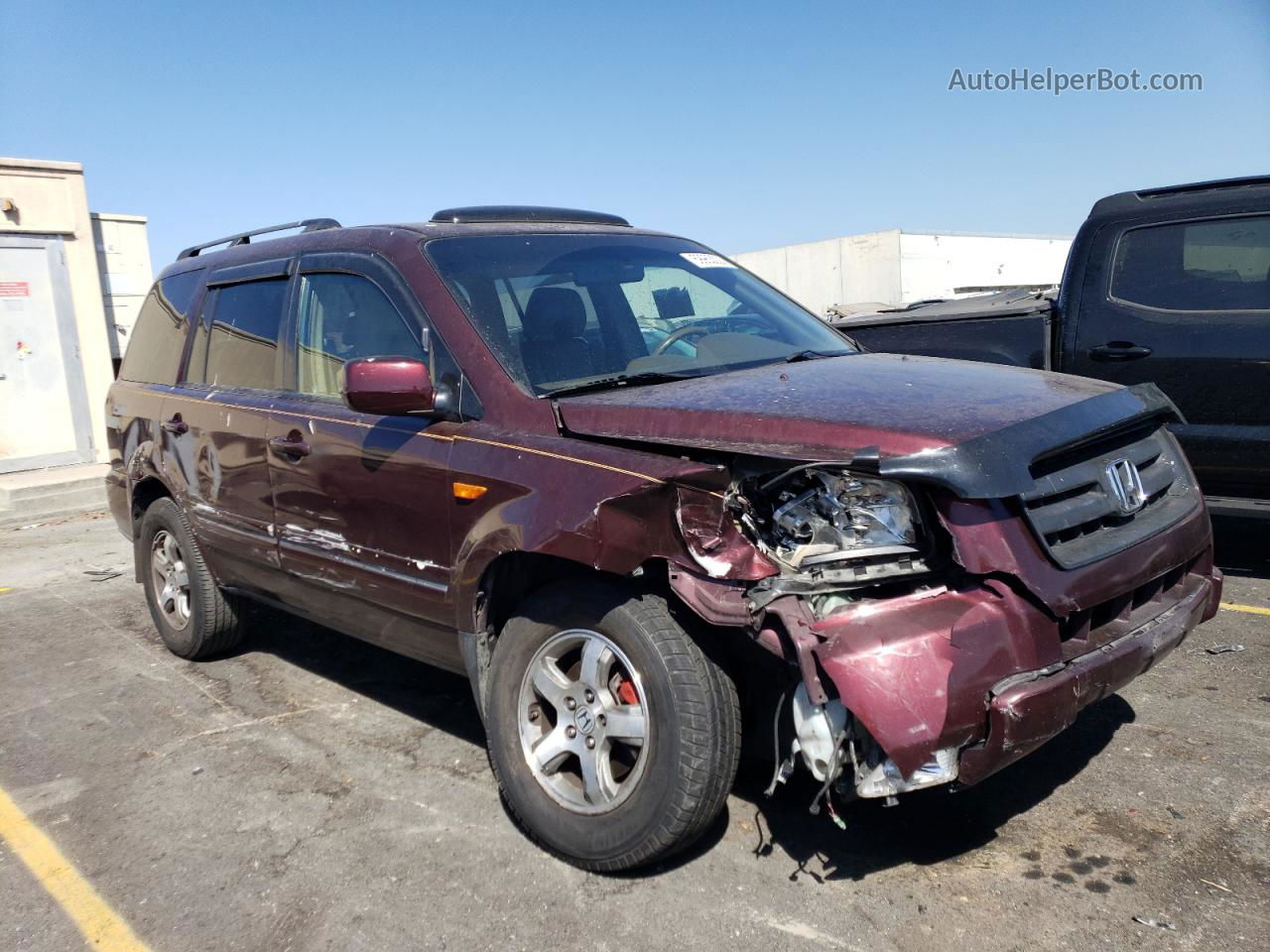 2007 Honda Pilot Exl Коричневый vin: 5FNYF28687B024516