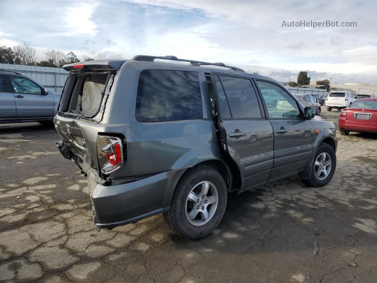 2007 Honda Pilot Exl Gray vin: 5FNYF28717B001944