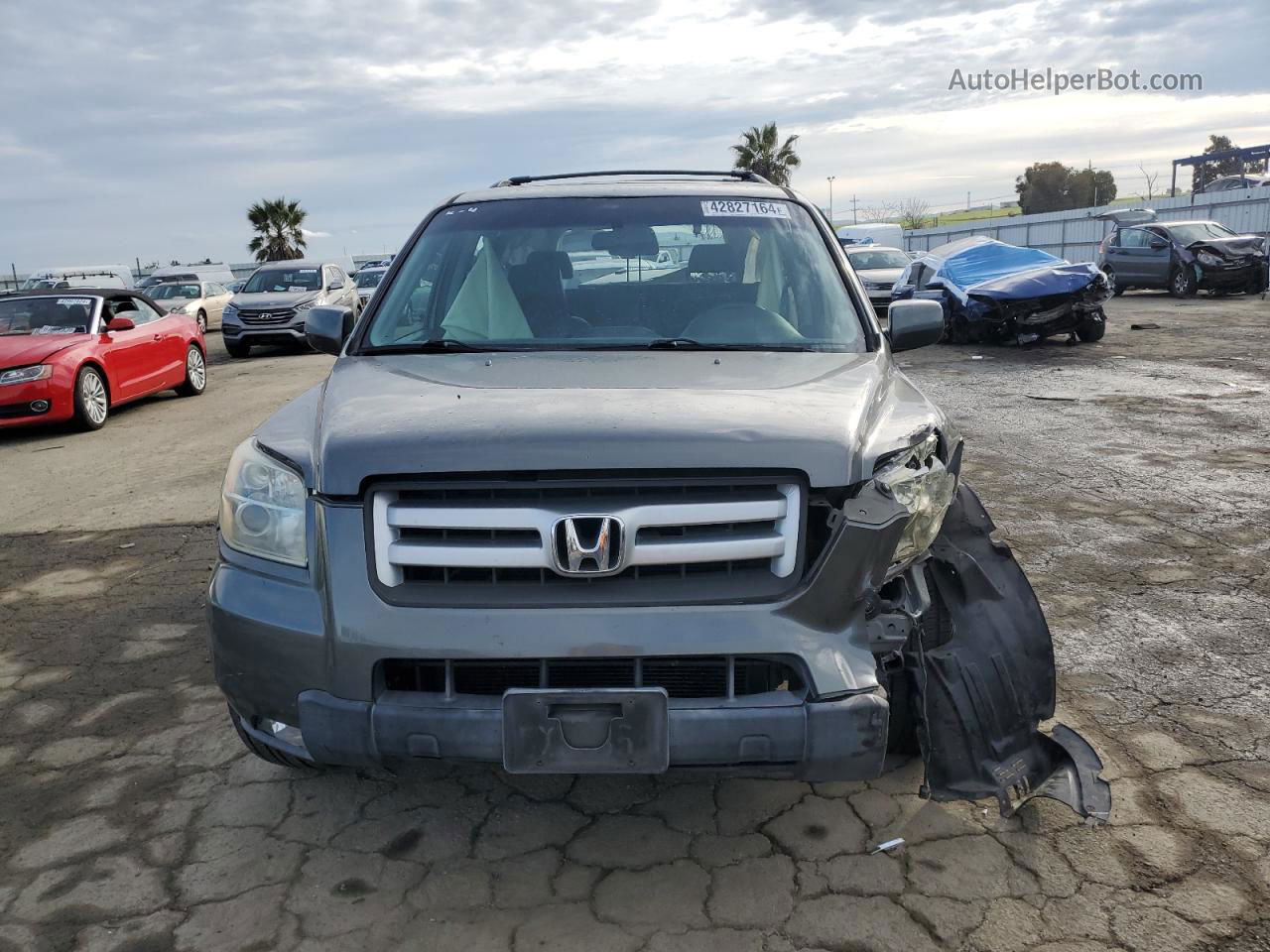 2007 Honda Pilot Exl Gray vin: 5FNYF28717B001944