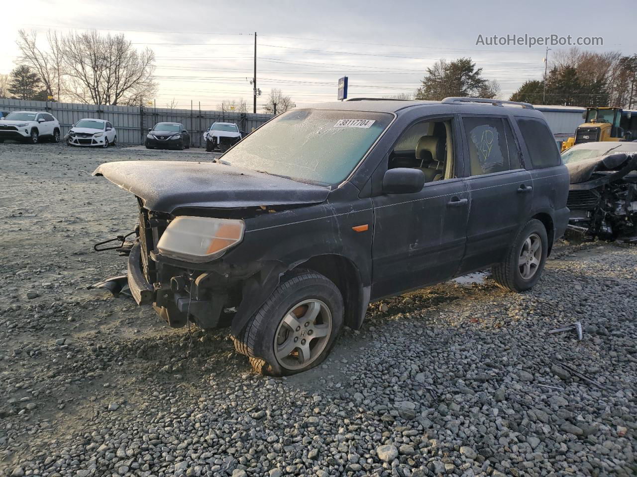 2007 Honda Pilot Exl Black vin: 5FNYF28717B024429