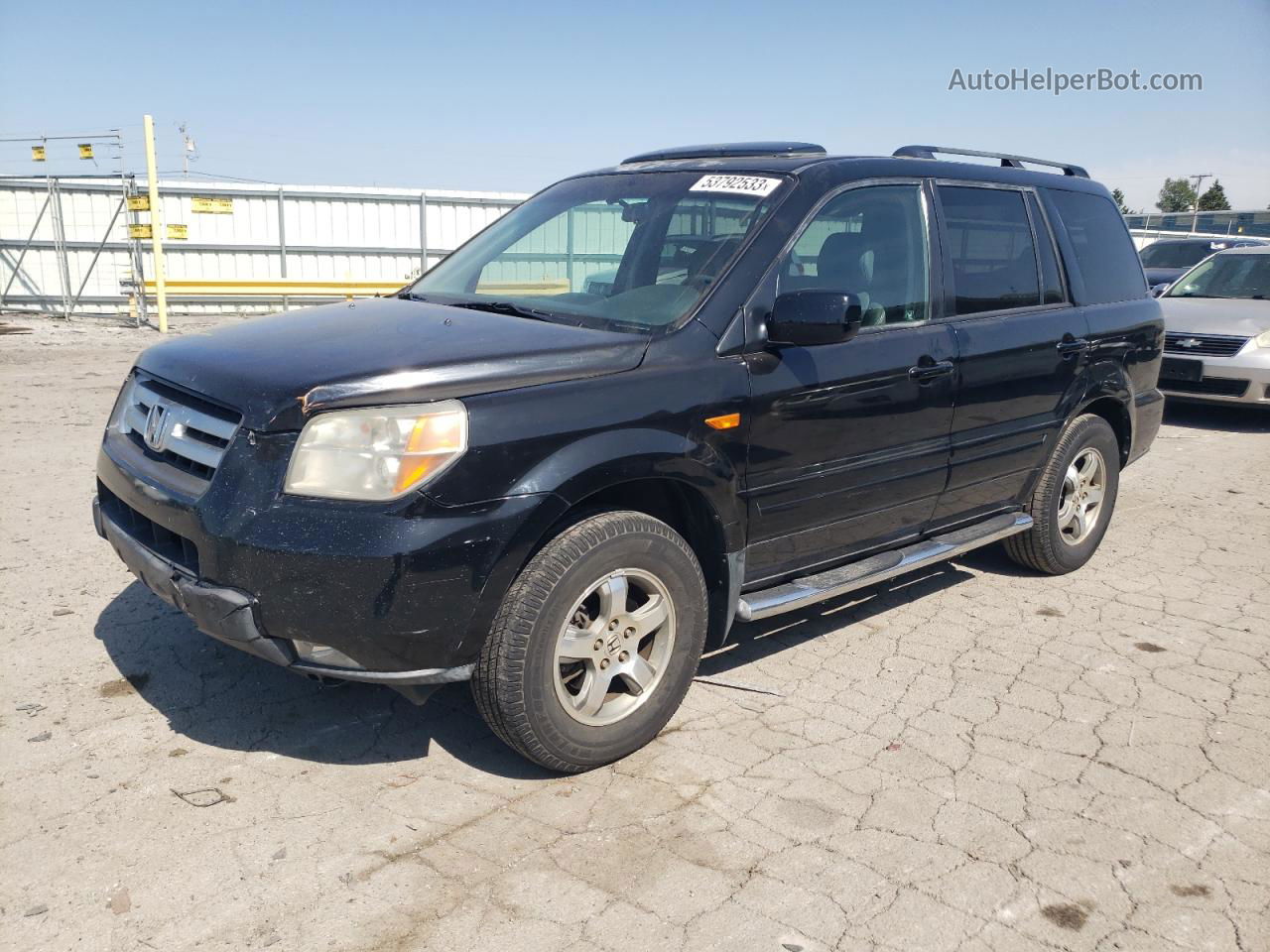 2007 Honda Pilot Exl Черный vin: 5FNYF28717B046933