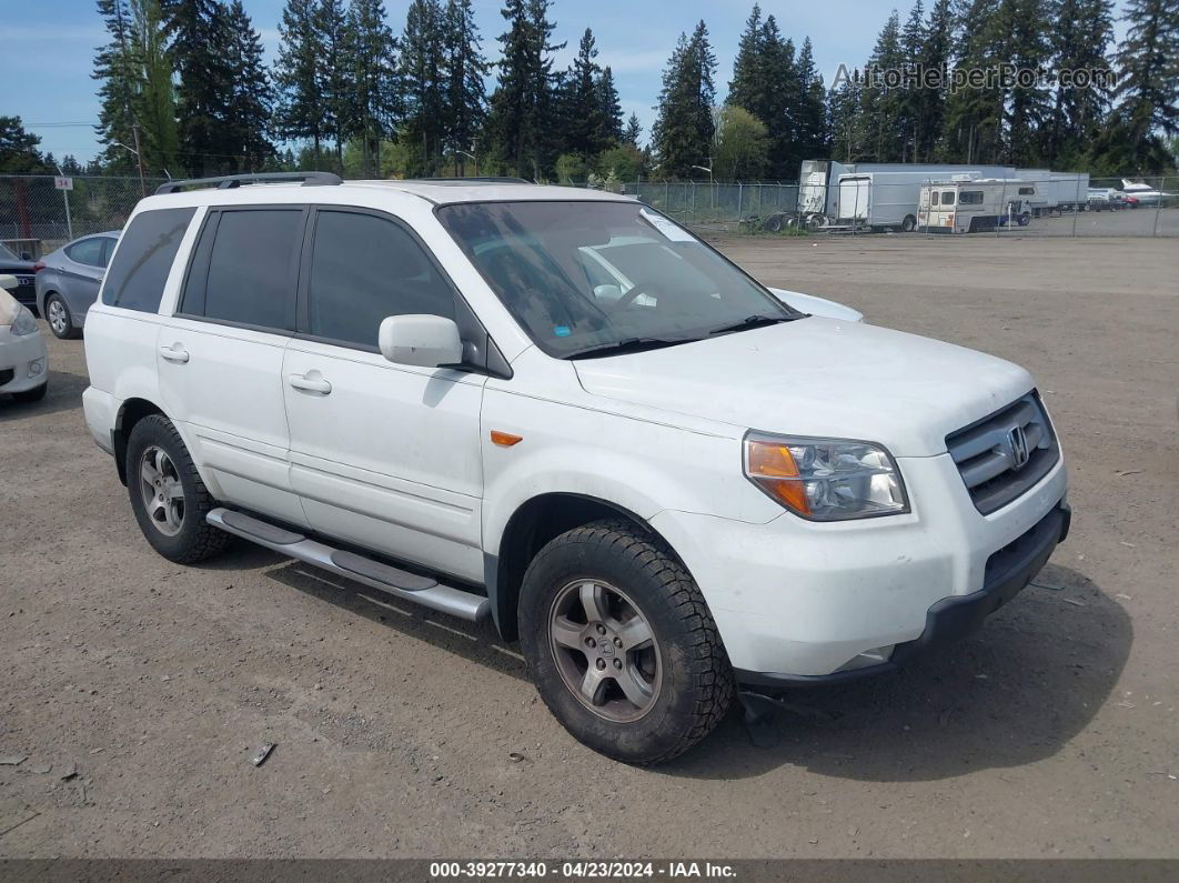 2007 Honda Pilot Ex-l White vin: 5FNYF28737B022956