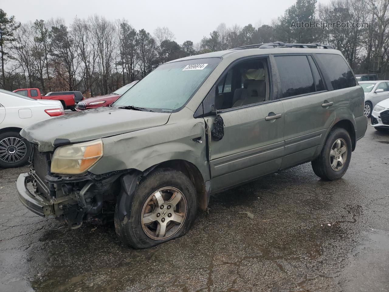 2007 Honda Pilot Exl Зеленый vin: 5FNYF28737B046142