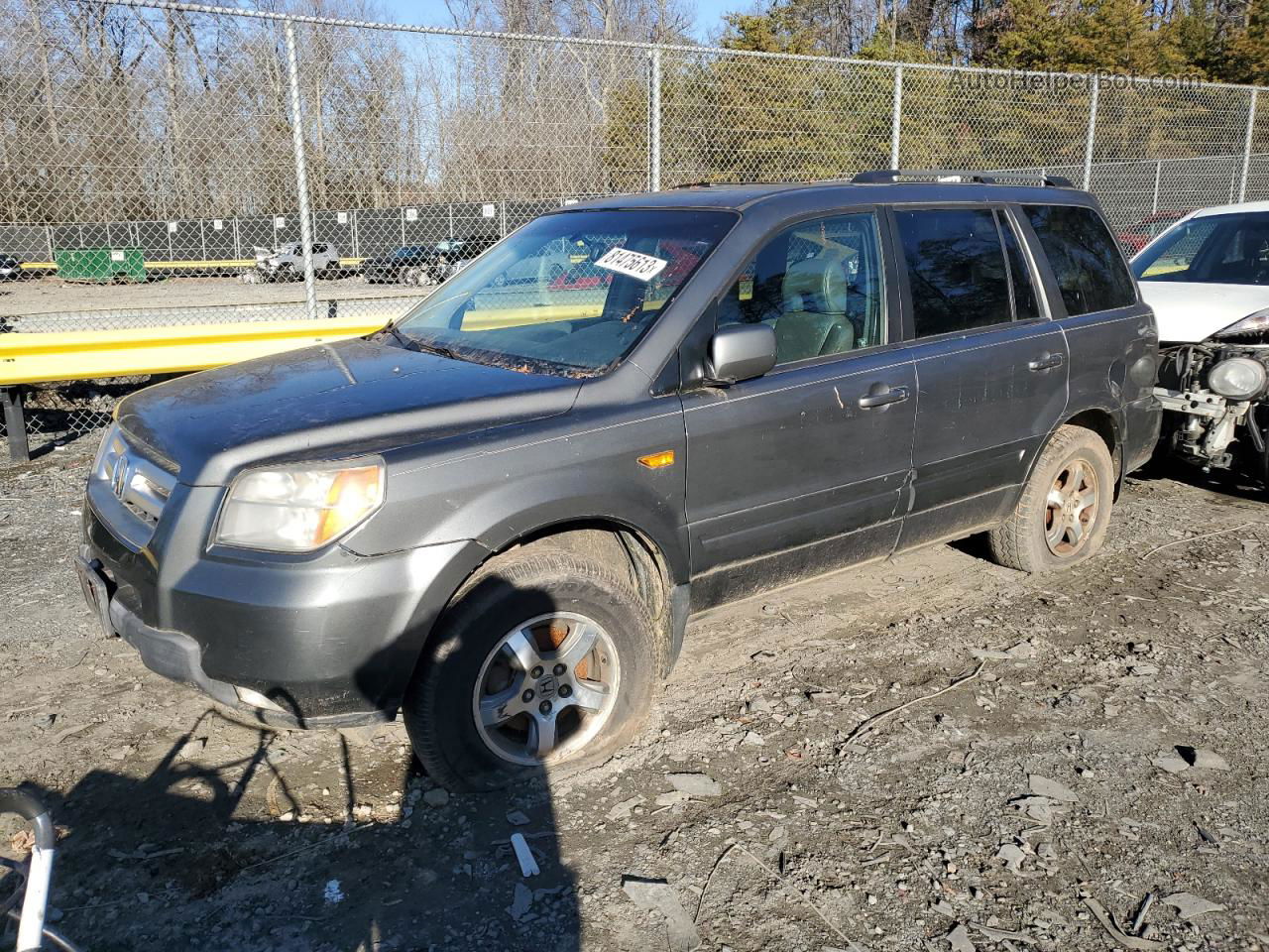 2007 Honda Pilot Exl Gray vin: 5FNYF28757B026863