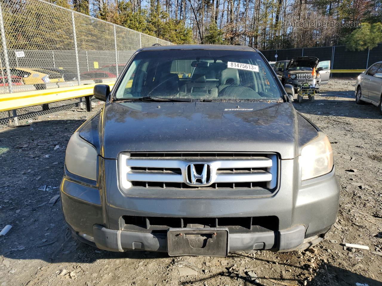 2007 Honda Pilot Exl Gray vin: 5FNYF28757B026863