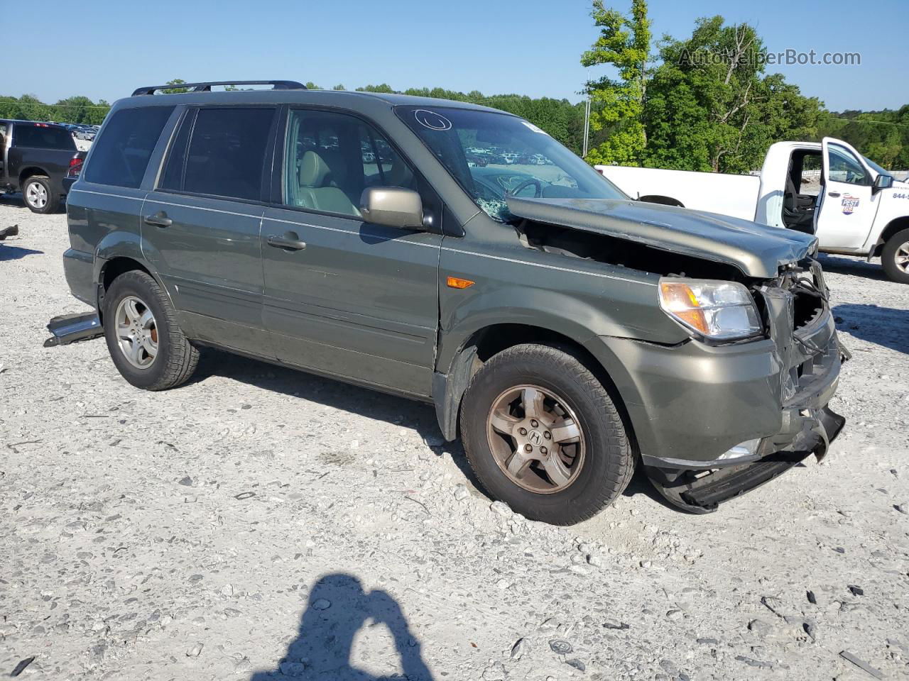 2007 Honda Pilot Exl Green vin: 5FNYF28767B032252