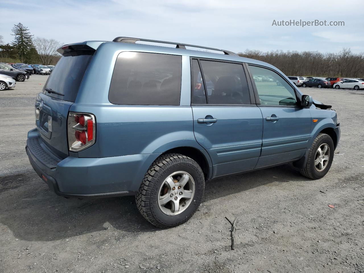 2007 Honda Pilot Exl Blue vin: 5FNYF28787B025609