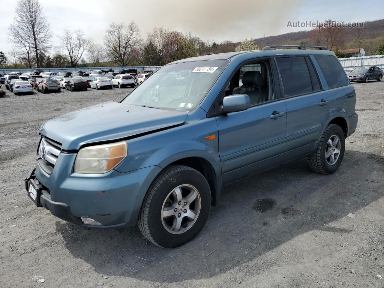 2007 Honda Pilot Exl Blue vin: 5FNYF28787B025609