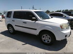 2009 Honda Pilot Lx White vin: 5FNYF38219B018465