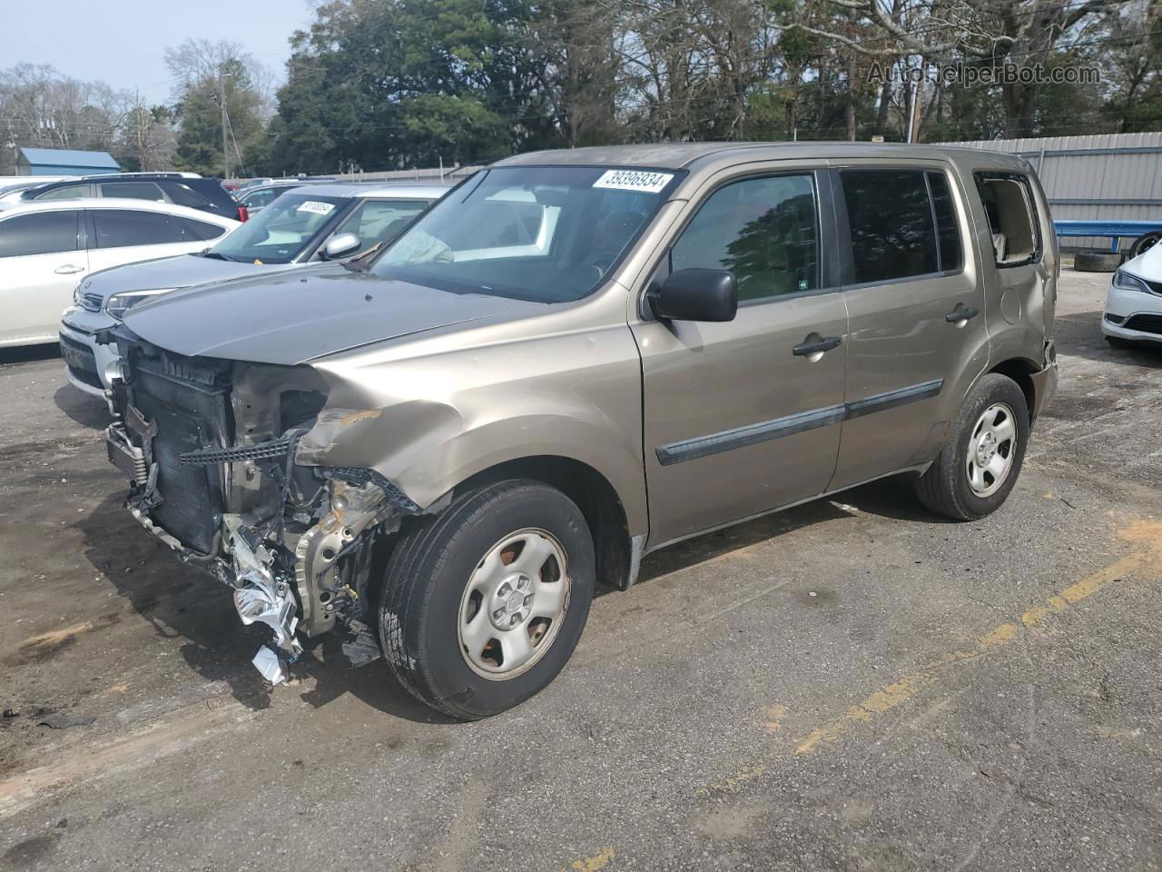 2009 Honda Pilot Lx Gold vin: 5FNYF38219B021351