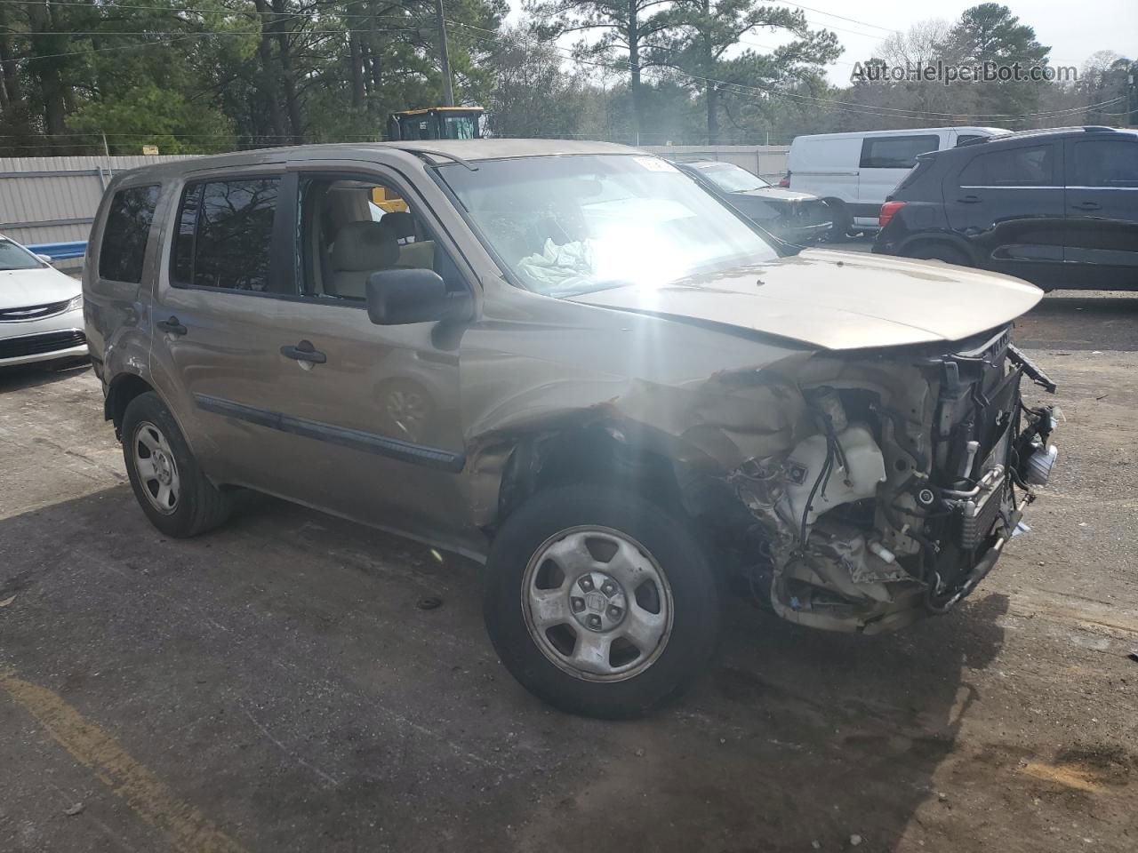 2009 Honda Pilot Lx Gold vin: 5FNYF38219B021351