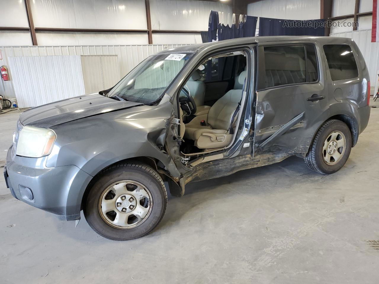 2009 Honda Pilot Lx Gray vin: 5FNYF38229B003778