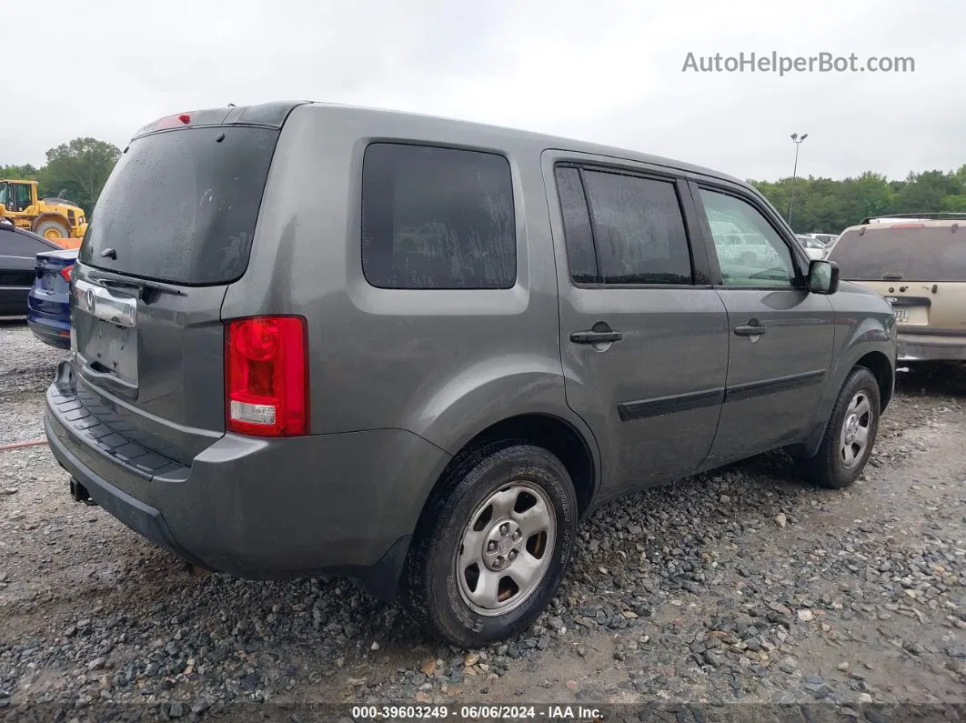 2009 Honda Pilot Lx Gray vin: 5FNYF38259B009087