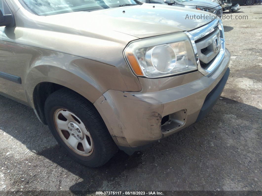 2009 Honda Pilot Lx Золотой vin: 5FNYF38259B025936