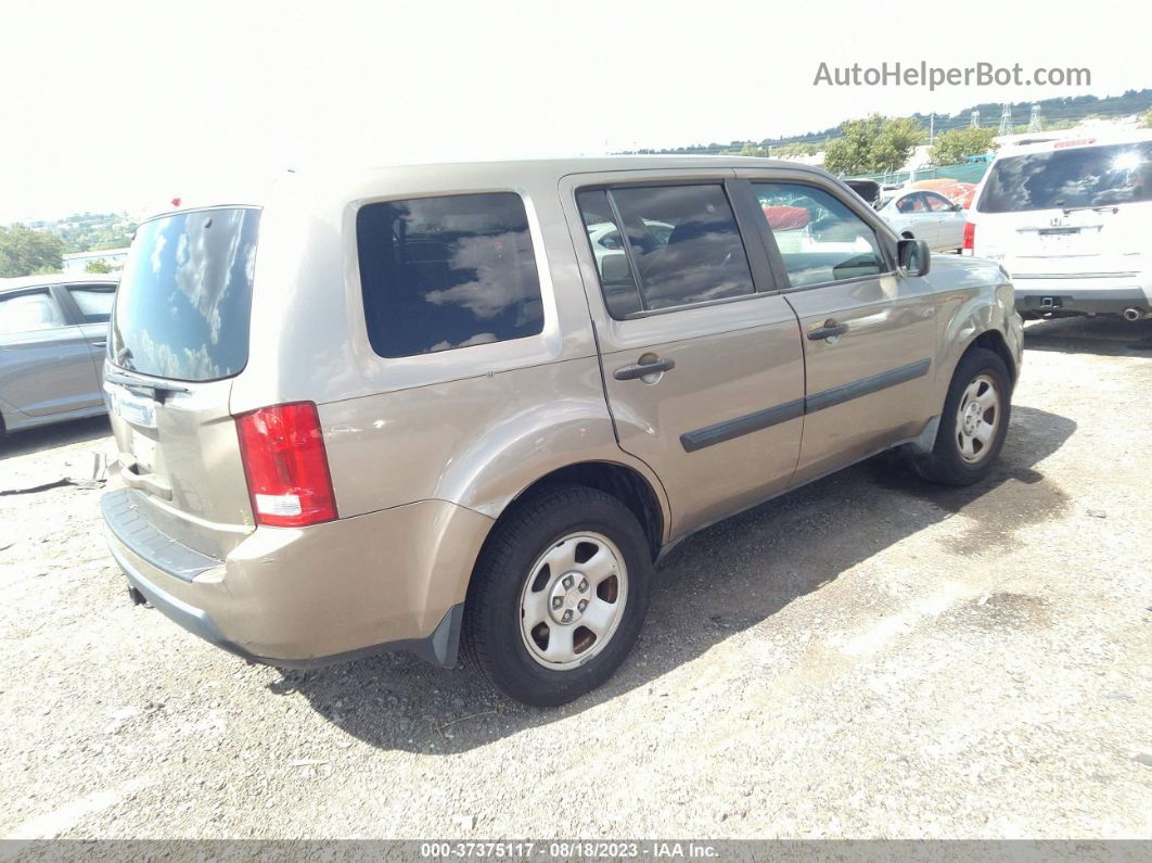 2009 Honda Pilot Lx Золотой vin: 5FNYF38259B025936