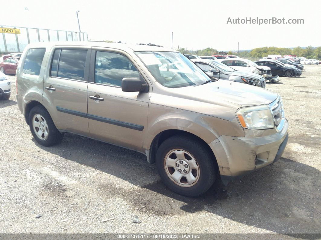 2009 Honda Pilot Lx Gold vin: 5FNYF38259B025936