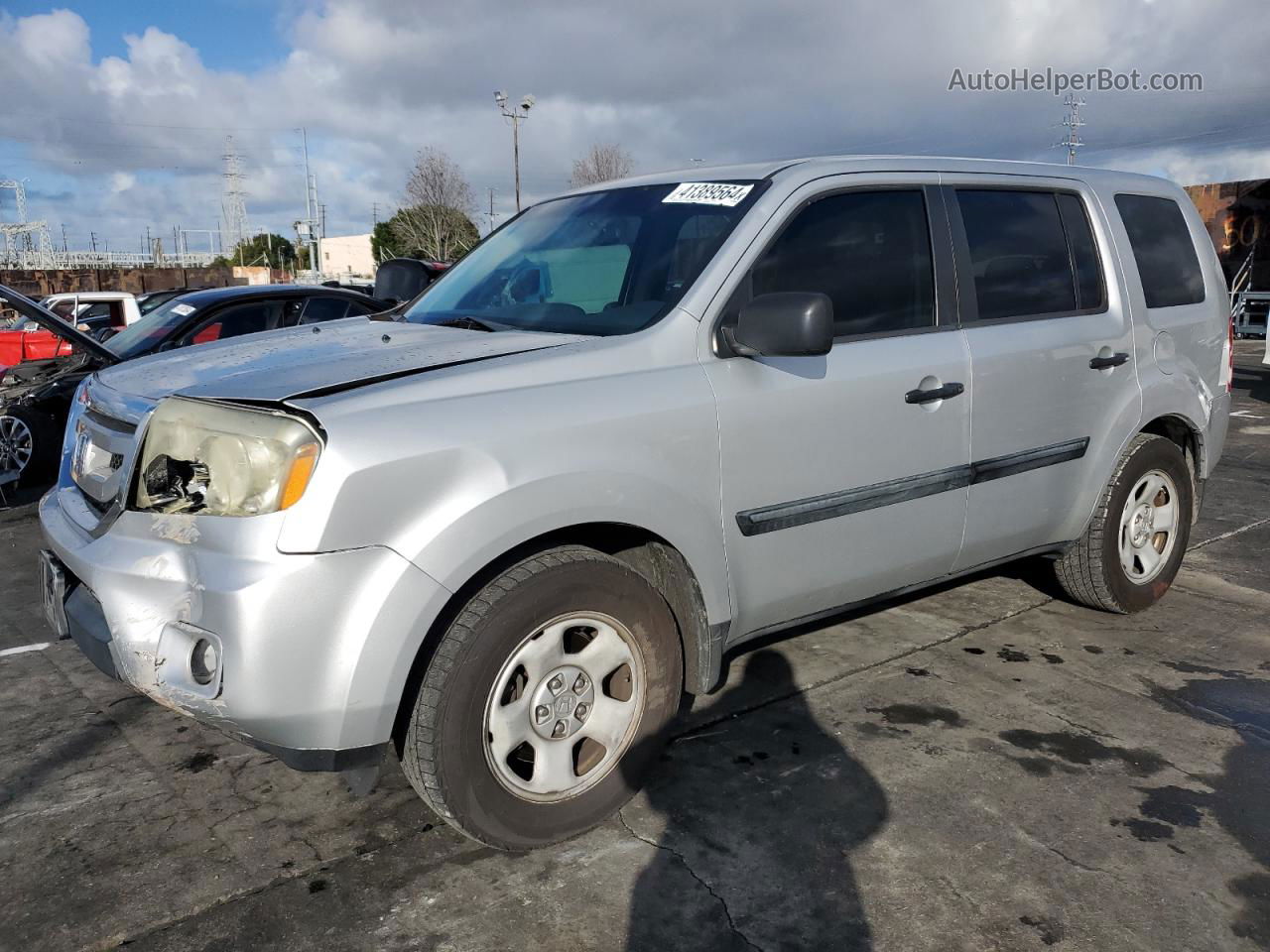 2009 Honda Pilot Lx Silver vin: 5FNYF38269B007140