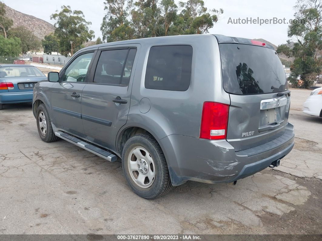 2009 Honda Pilot Lx Gray vin: 5FNYF382X9B009893