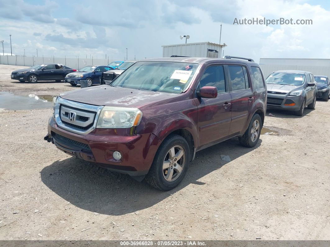 2009 Honda Pilot Ex Maroon vin: 5FNYF38429B022249