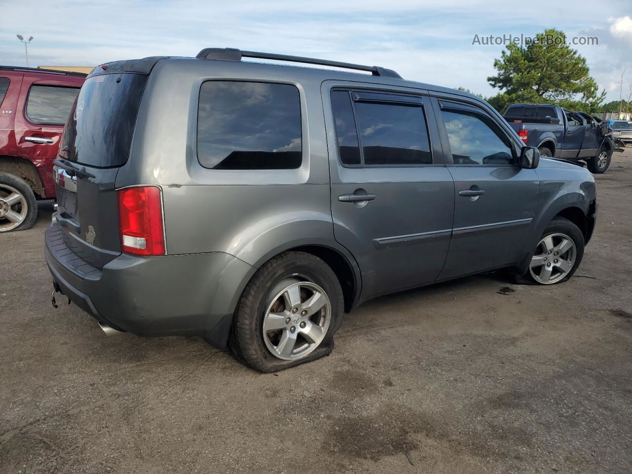 2009 Honda Pilot Ex Gray vin: 5FNYF38439B004116