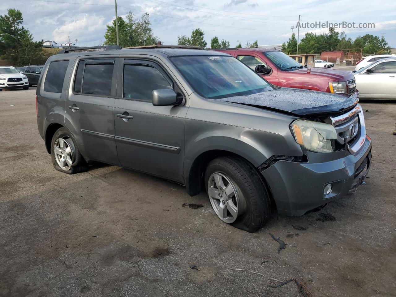 2009 Honda Pilot Ex Gray vin: 5FNYF38439B004116