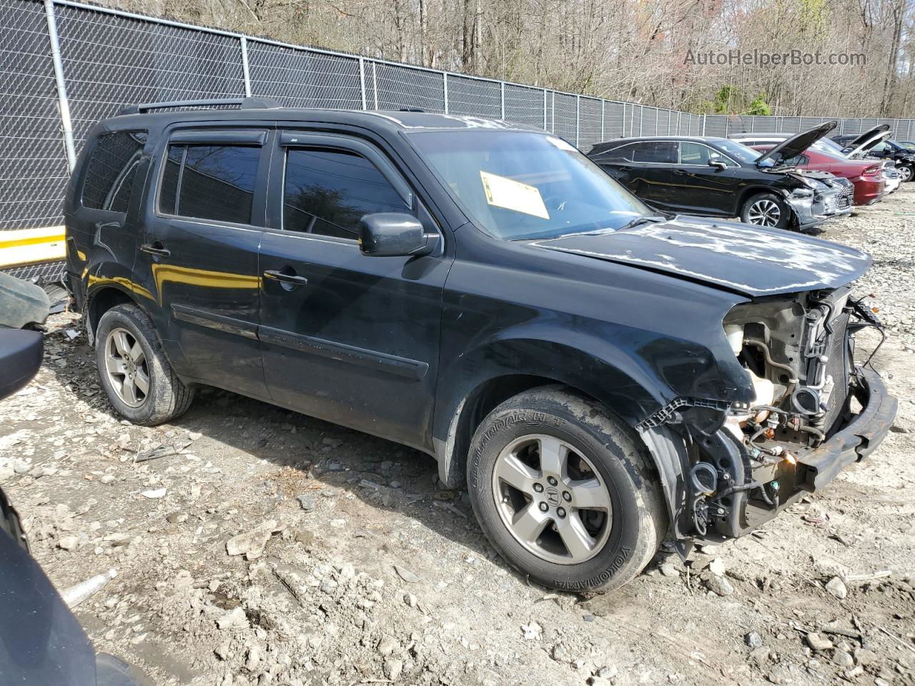 2009 Honda Pilot Ex Черный vin: 5FNYF38459B001198